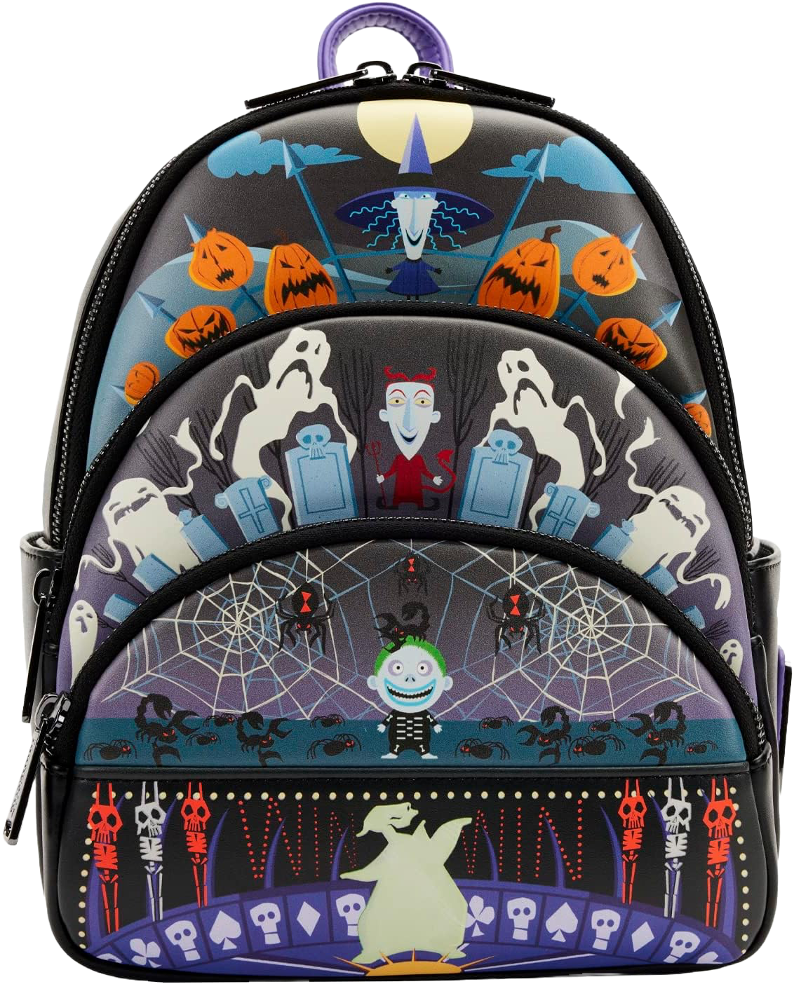 Loungefly: Disney - Nightmare Before Christmas Glow in the Dark (Triple Pocket) Mini Backpack