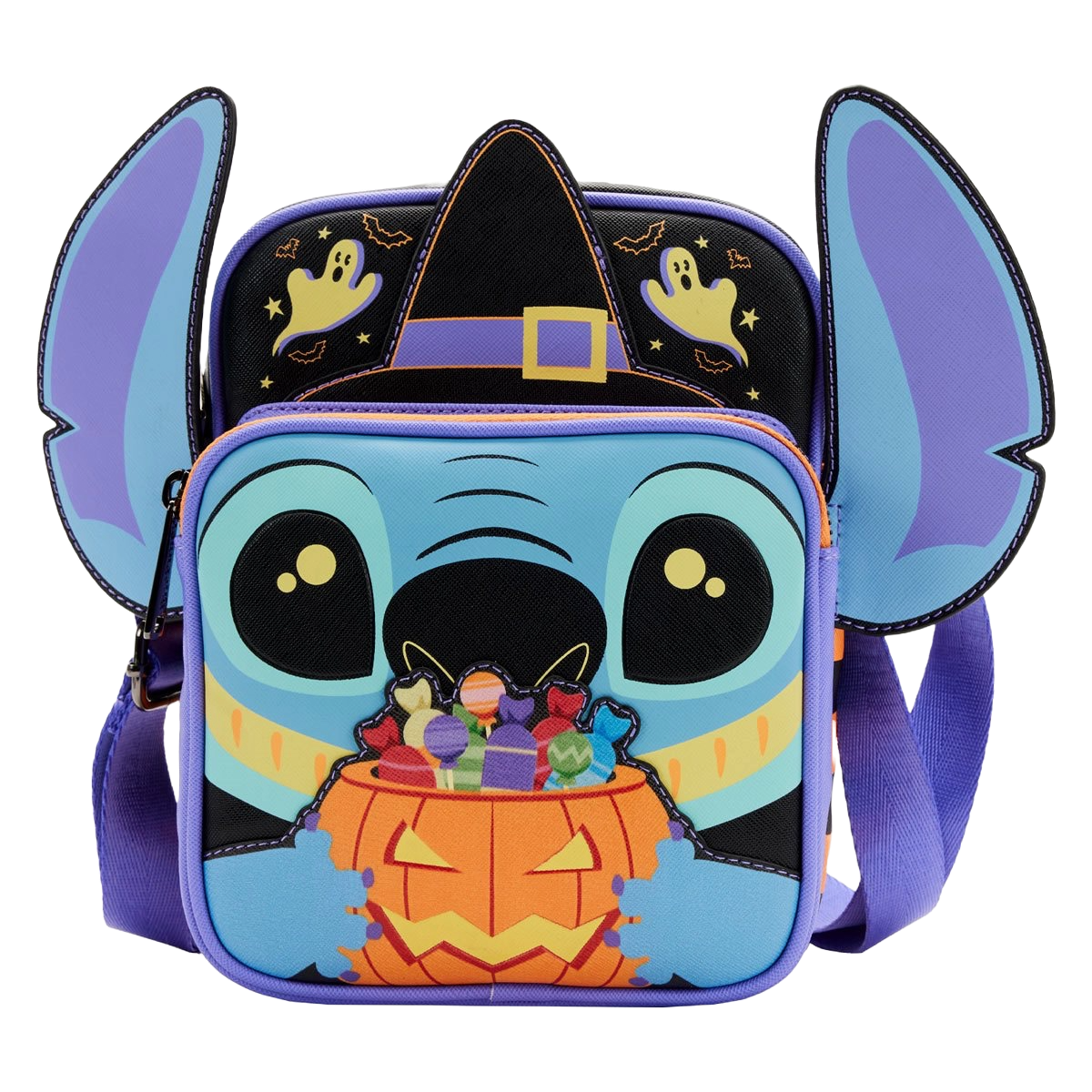 Loungefly Lilo & Stitch: Halloween Stitch Glow in the Dark Crossbody Purse