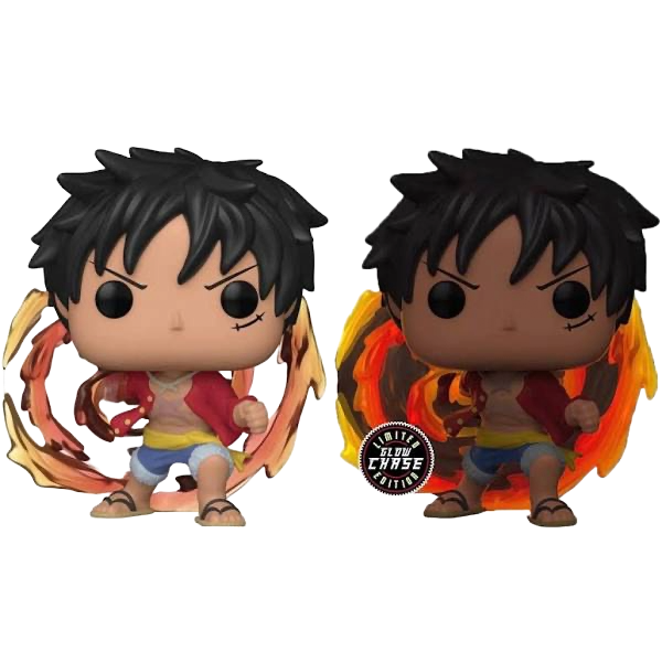Funko Pop! Animation: One Piece Red Hawk Luffy AAA Anime Exclusive GITD Chase #1273
