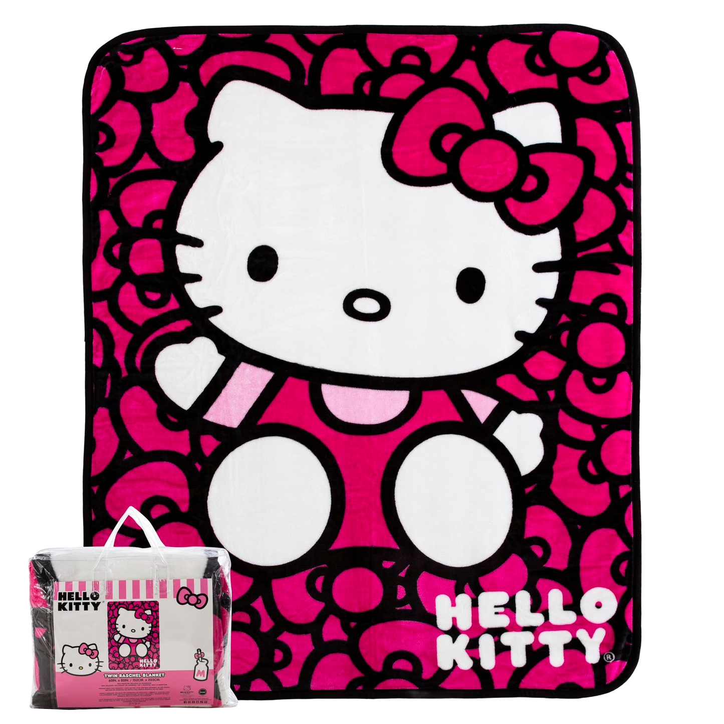 Sanrio Hello Kitty Bows Twin Size Blanket