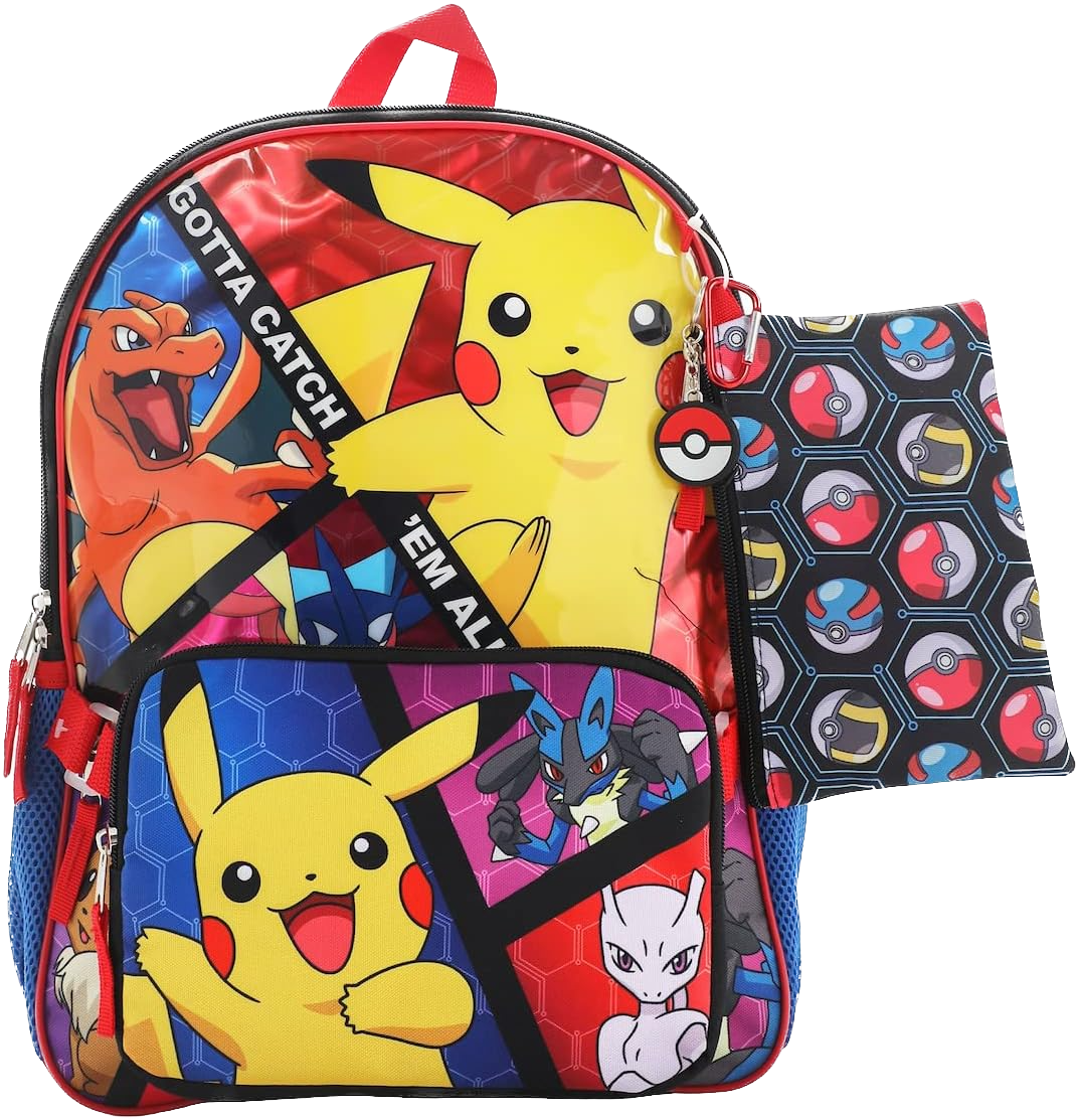Pokemon Trainer Gotta Catch 'Em All Youth 5-Piece Backpack Set