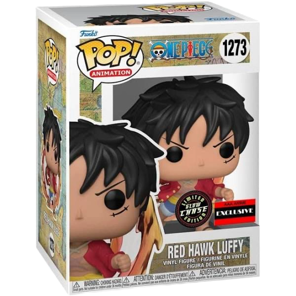 Funko Pop! Animation: One Piece Red Hawk Luffy AAA Anime Exclusive GITD Chase #1273